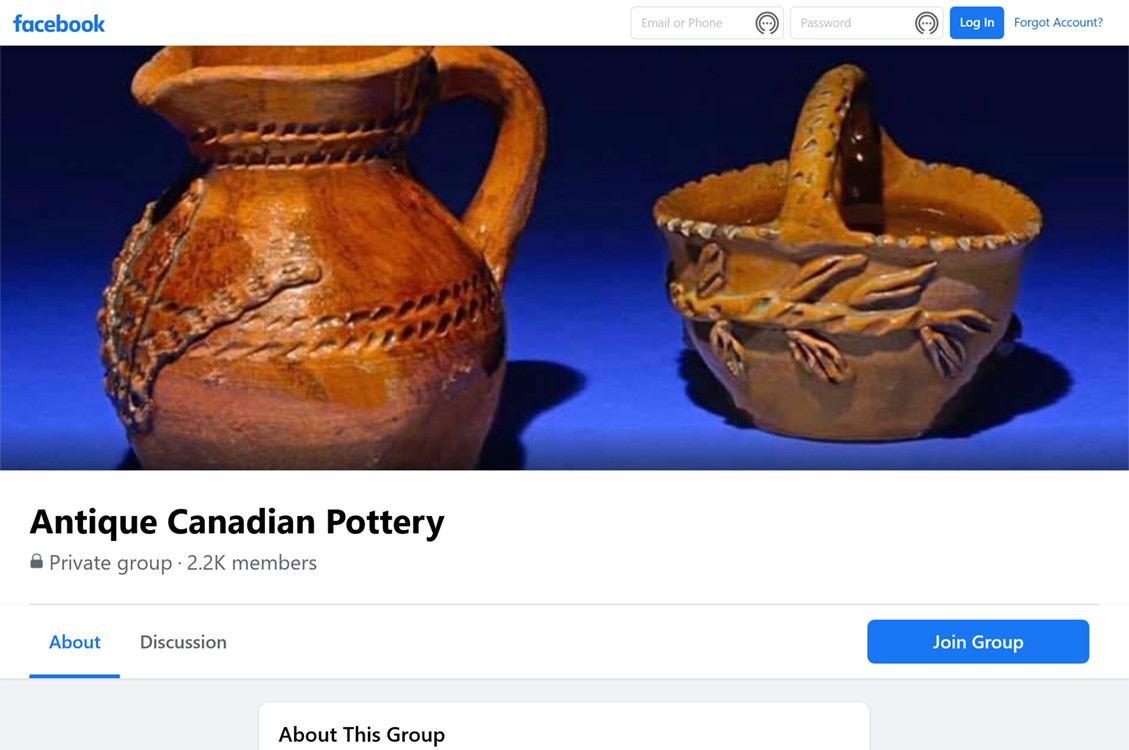 Antique Canadian Pottery - FACEBOOK