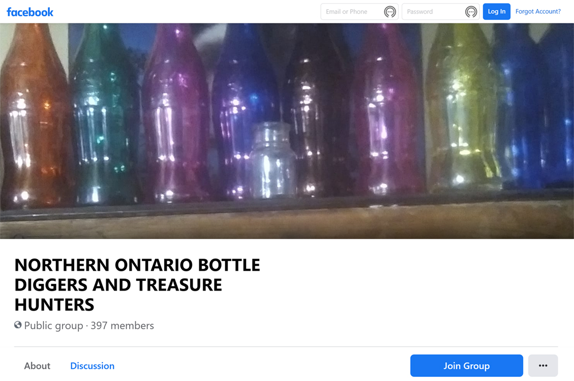 Northern Ontario Bottle Diggers and Treasure Hunters - FACEBOOK