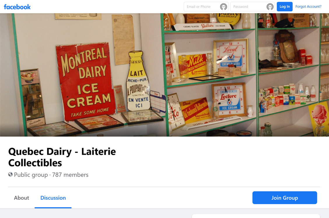 Quebec Dairy - Laiterie Collectibles - FACEBOOK