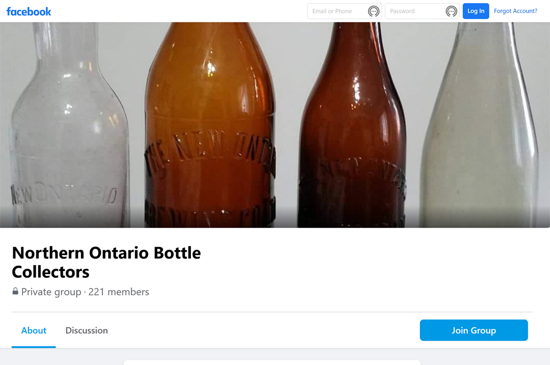 Northern Ontario Bottle Collectors - FACEBOOK