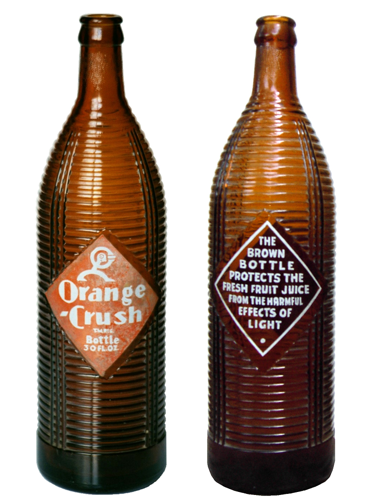 A highly collectable 30oz amber Orange Crush.